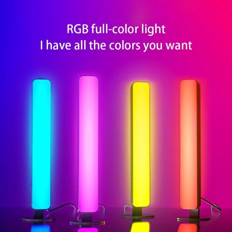 USB LED Ambient Light, Rectangle Shaped Music Sync RGB Ambient Table LED Light, Room Lights for Bedroom, Brightness Adjustable RGB Desktop Night Light, Room Lamp for Dressers for Bedroom Decor