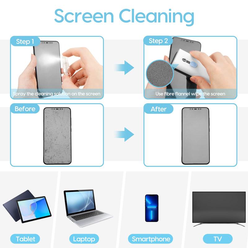 7-in-1 Electronic Cleaner Kit-Comprehensive Cleaning Solution for Keyboards,AirPods,Earphones,Laptop,Mobile phone,and PC Monitor Camera Smartphone