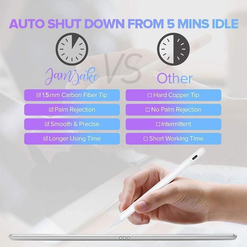 Stylus Pen on Tiktok shop for iPad 9th&10th Generation-2X Fast Charge Active Pencil Compatible with 2018-2024 Apple iPad Pro11&12.9,iPad Air 3 4 5,iPad 6-10,iPad Mini 5 6 Gen-White，clearance items today 2024 ,Funny ipad accessories Gift，Deals For You Days