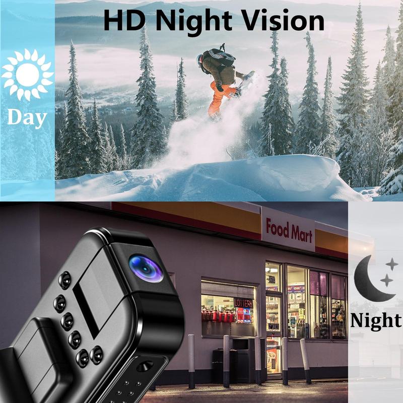 3 In 1 All-around Video Recorder, Portable 1080P HD Outdoor Sports Camera, Wearable Body Cam with 180° Rotation Lens & IR Night Vision, Digital Camera