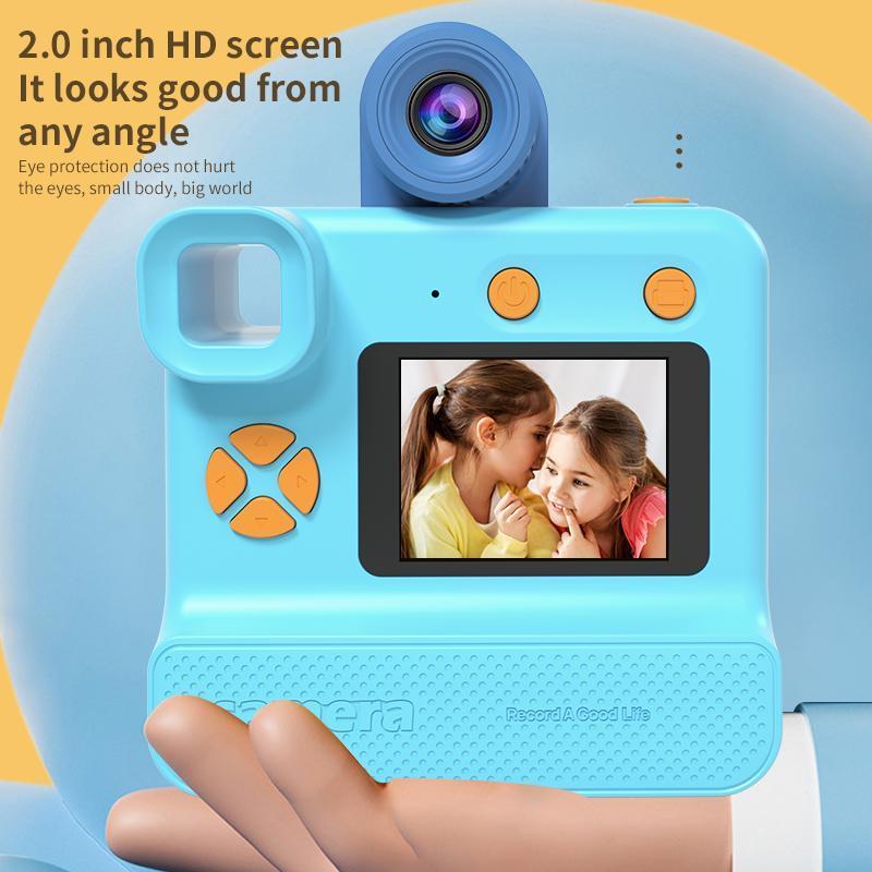 KGG Instant Camera with Thermal Printer, 1 Set Rechargeable Digital Photo Print Camera, Video Camera Toy, Birthday Gift for Girls