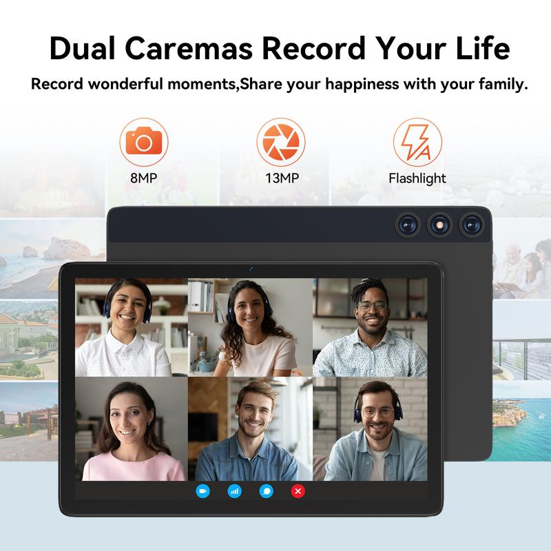 Android 14 Tablet, 128GB+14(8+6 Expand)GB, 10inch 4G Phone Tablet, 5G WIFI+Cellular, Octa-Core, Dual Sim Card Slot, 13MP Camera,GPS,1TB Expand,1920*1200 FHD IPS,8000mAh,Face Unlock,Tablet with Keyboard, Tablet kids Android