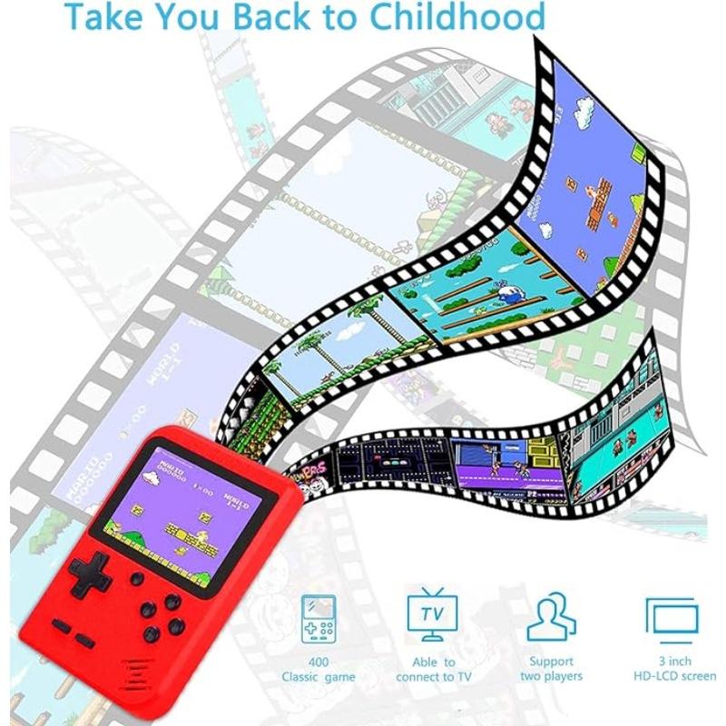 Retro Handheld Game Console,Handheld Game Console, 500 Classical FC Games,Portable Gaming Kids Electronics with Color case Mini Video Games Gameboy Support Connecting TV Gift for Kids Adult Birthday New Year Christmas Valentine's Day gift