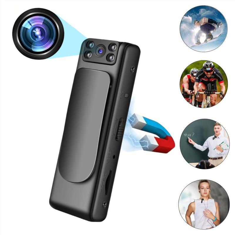 3-in-1 All-around Action Camera, Portable 1080P HD Outdoor Sports Camera, Wearable Body Cam with 90° Rotation Lens & IR Night Vision for Outdoor Sports