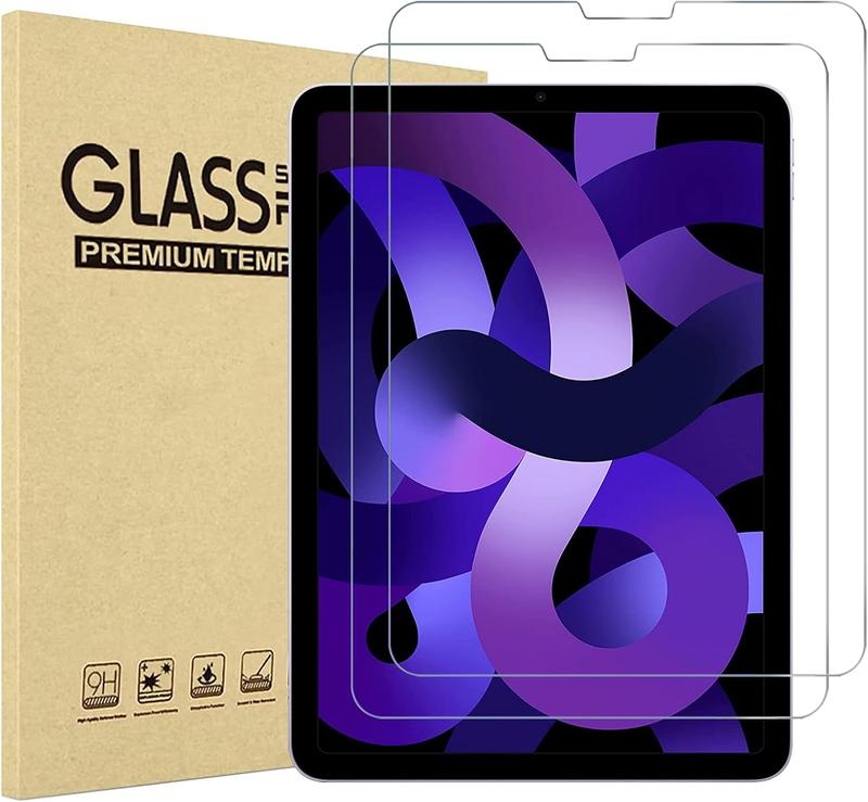 2 Pack Screen Protector for iPad Air 5th 4th Generation 10.9 inch (2022 2020) iPad Pro 11 inch (2022 2021 2020 2018), Tempered Glass for iPad Air 5 Air 4-Case Friendly