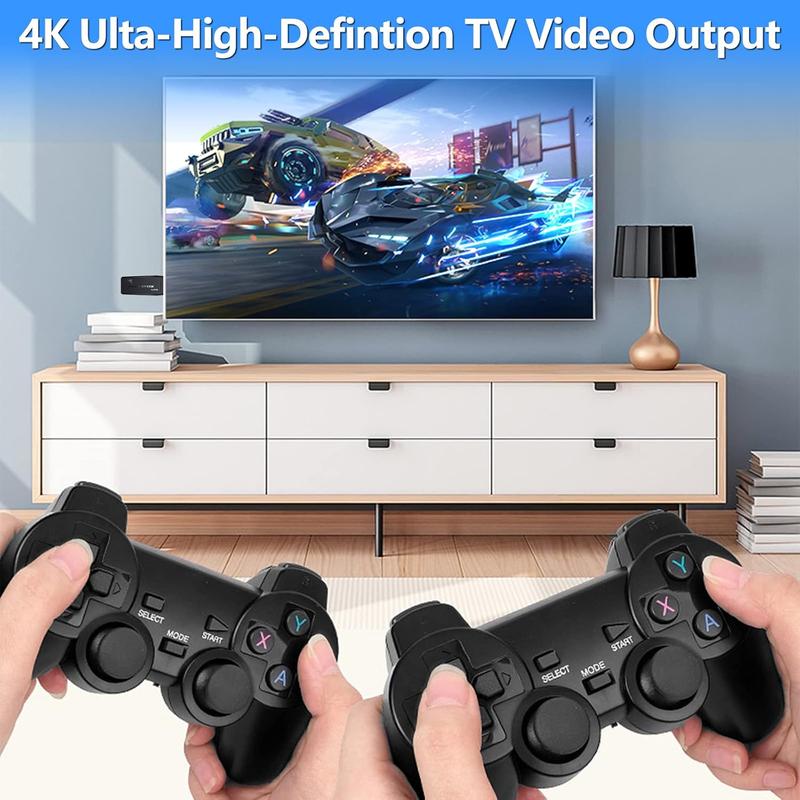 Retro Game Console Stick,20000+Video Games, 9 Emulator ConsolePlug and Play for TV, 4K HDOutput,2.4GHz Wireless Controllers Birthday Christmas