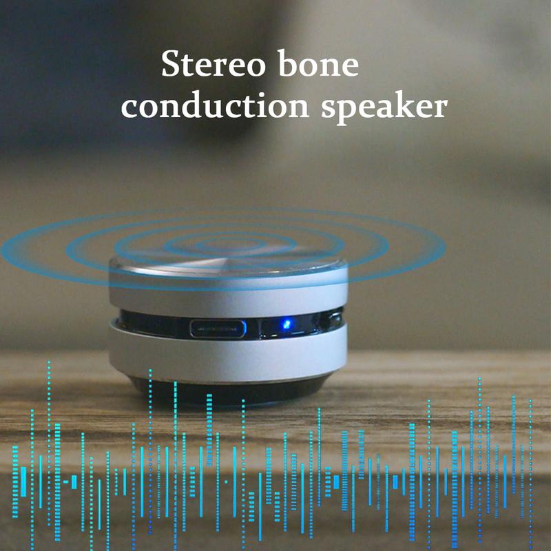 Bluetooth Speakers, Bone Conduction Portable Wireless Speakers with Louder Volume, HIFI Stereo Sound Subwoofers,Suction Cup Mounted, Crystal Clear Sound, Rich Bass, Mini Music Player for Home,Resonance Function for Dynamic Audio Experience bt speaker