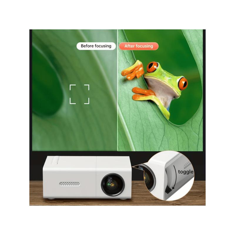 Bright 3000+ Lumen HD Mini Projector- Portable 3D-Ready, Multi-Device Compatible With Remote