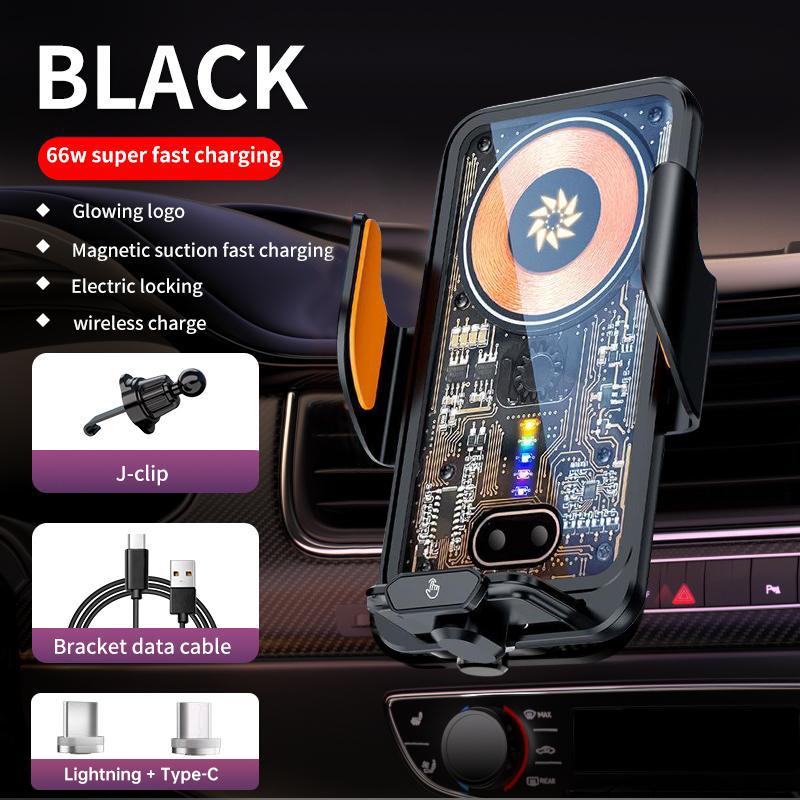 Car Phone Holder,  15W Wireless Charger >ACar Phone Holder, 360° Rotate & Multi-angle Adiustment Car Phone Holder Automatic Magnetic Mount Adjustable Retractable Smartphone Cellphone Stand christmas 2024 ornaments glass cleaner ornament Automatic Magnetic