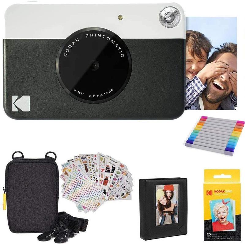 Kodak Printomatic Instant Camera Gift Bundle Flash Film