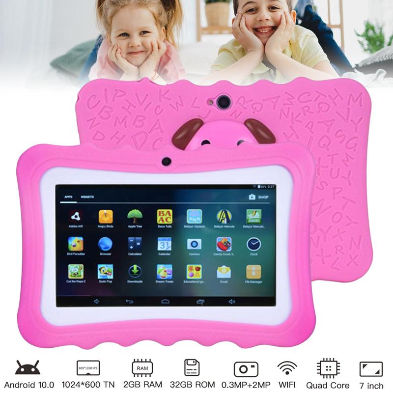 7 Inch Tablet Android HD Screen Tablet Bluetooth & Wi-Fi Support Control, Portable Tablet, Eye Protection, Touch Control Tablet, with Silicone Protective Case, Best Gift, Game, Educational