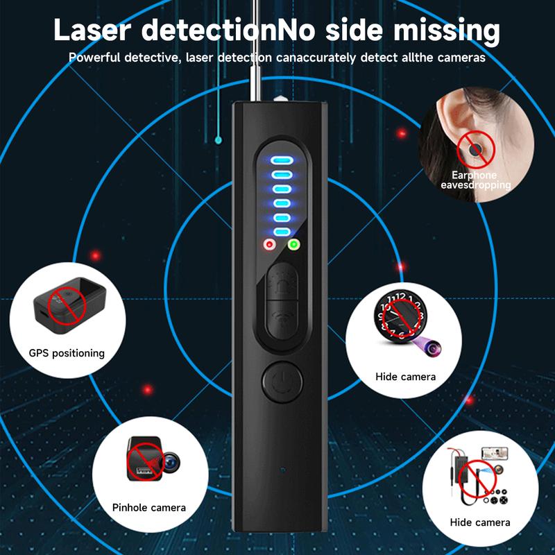 Hidden Camera Detector for Travel, 2024 Upgraded Camera Detector, Hidden Device GPS Detector Bug Detector, Wireless Signal Scanner for Travel, Car, Office, 6 Levels Sensitivity 4 Modes Magnetic Adjustable Magnetic Adjustable Chip Lens