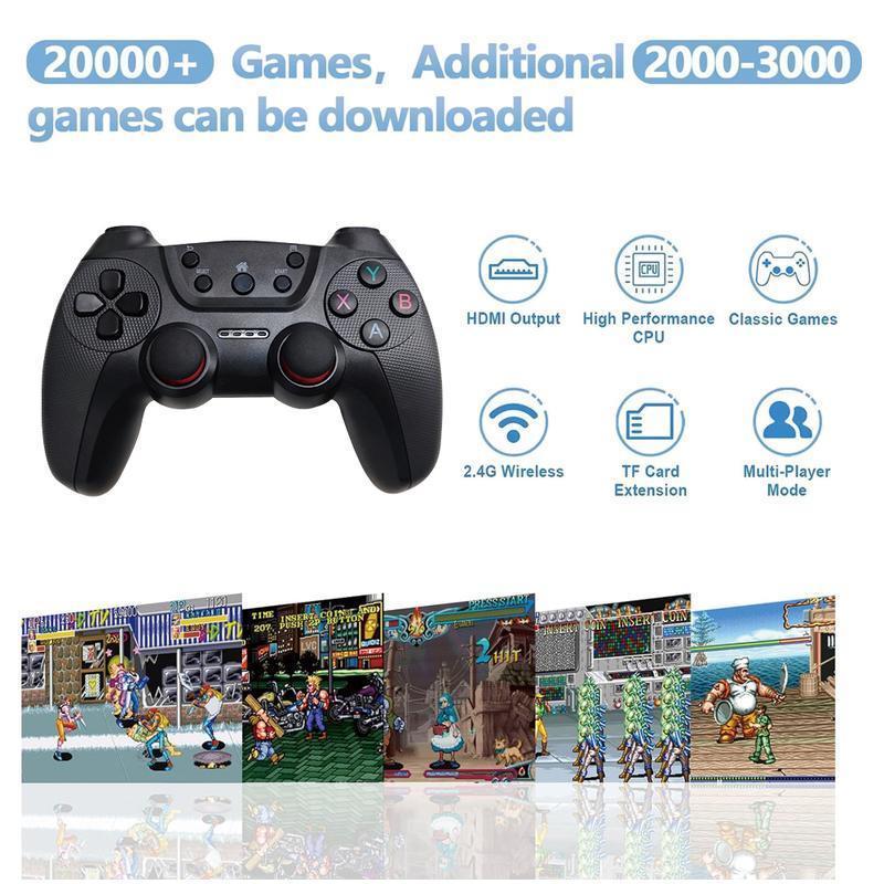 M8 PRO  Game Console -  Play GameStick,Nostalgia Stick Game,9 ClassicEmulators,4K HDMl Output,Plug and Play VideoGame Stick Built in 20000+ Games with 2.4GWireless Controllers(64G) tiktokshop gamersupermario family retrogames Christmas Hdmi