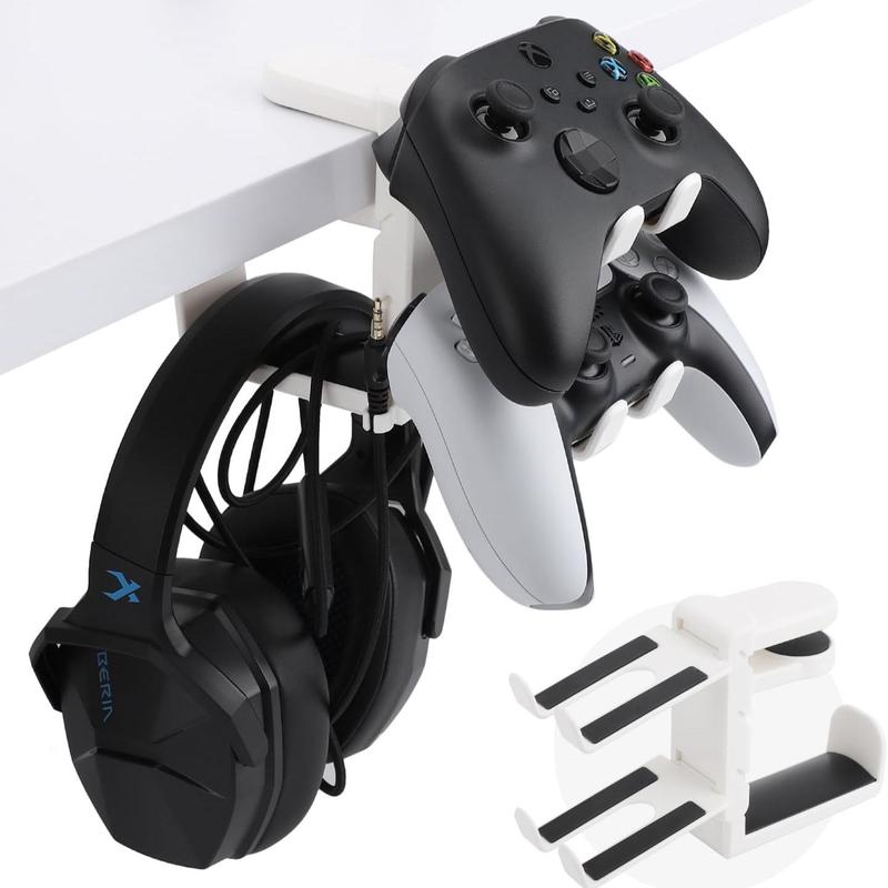 Headphone Stand with Game Controller Holder, 1 Count 360 Degree Rotatable Headphone Holder, Multipurpose Home Storage Hook for Home Office