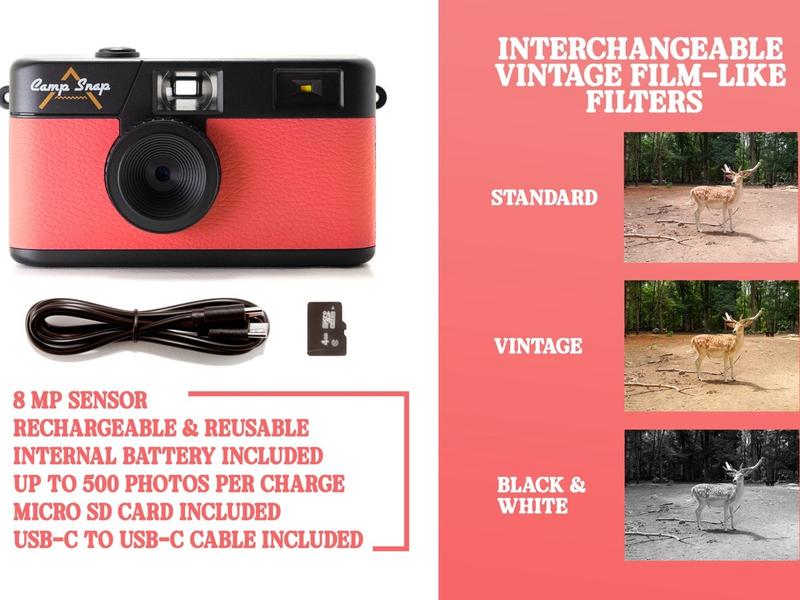 Screen-Free Digital Camera - Flamingo Pink