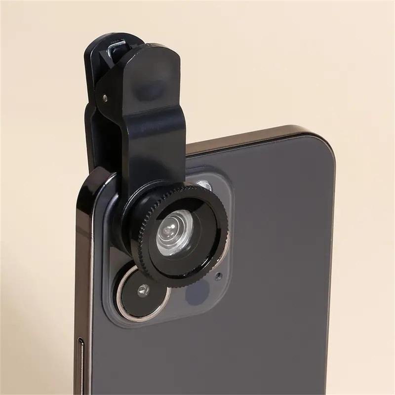 3-in-1 Mobile Phone Lens, Wide Angle Macro Fisheye Lens, Universal Clamp Lens for Samsung iPhone Android Smartphone, Mobile Phone Accessories