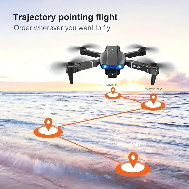 2 Batteries E99 K3 Professional Dual Camera Drone, Remote-controlled Airplane, Remote Control, Altitude Maintenance, Lithium Polymer Battery, Ideal Holiday Gift For Halloween And Christmas