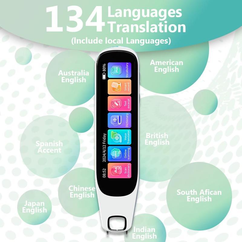 Christmas Gift, Translation Pen with Wifi, Versatile Translation Quick Check, Professional Translation Comparable To Professional Level 8 Translation Pen, 134 Languages Two-way Intercom, Online Scanning Supports 60 Languages