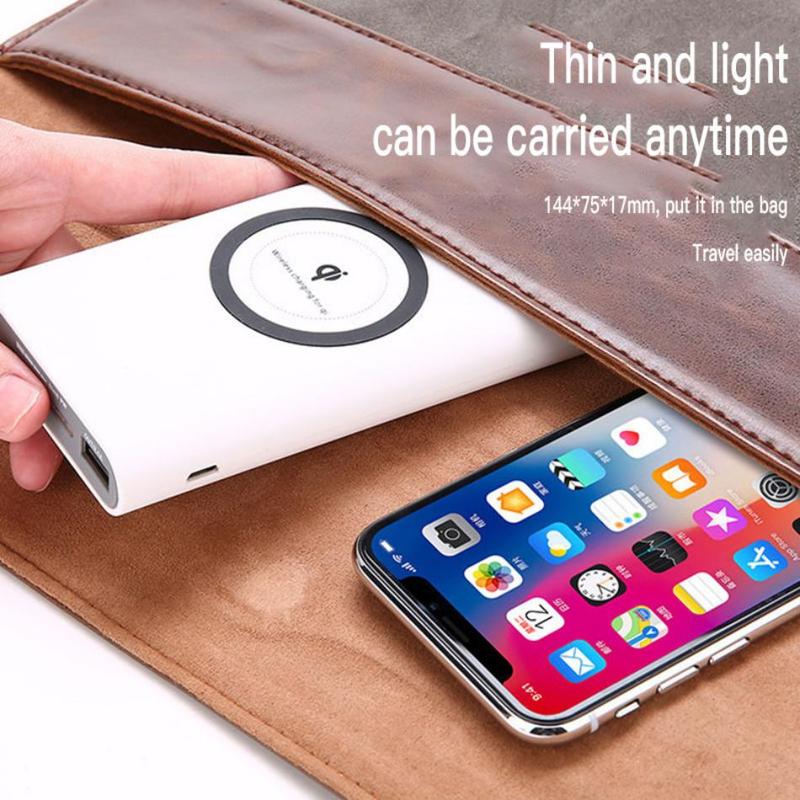 3 in 1 Wireless Power Bank, 1 Count 10000mAh Portable Wireless Power Bank, Multifunctional Power Bank with LED Light for iPhone & Android