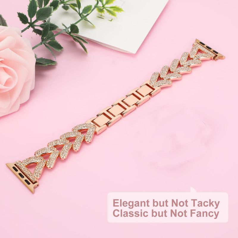 V-shaped Design Watch Band (Band Only), Fashionable Watch Band for Women, Wearable Accessories Compatible with iWatch Series 10 9 8 7 6 5 4 3 2 1 SE