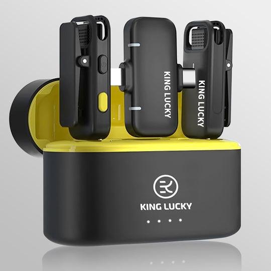 KingLucky M36 Wireless Lavalier Microphone, 30m Long Distance Sound Pickup, Long Standby Lavalier Microphone, Professional Wireless Mobile Microphone, Mini Microphone (Suitable for YouTube, TikTok, Content Creator, Vlog, Gift)