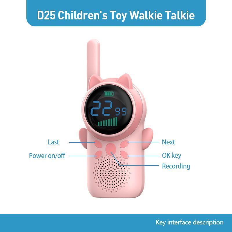 USB Rechargeable Parent-child Walkie Talkie, 1 Set Long Distance Walkie Talkie, Outdoor Adventure Walkie Talkie for Camping, Hiking, Outdoor