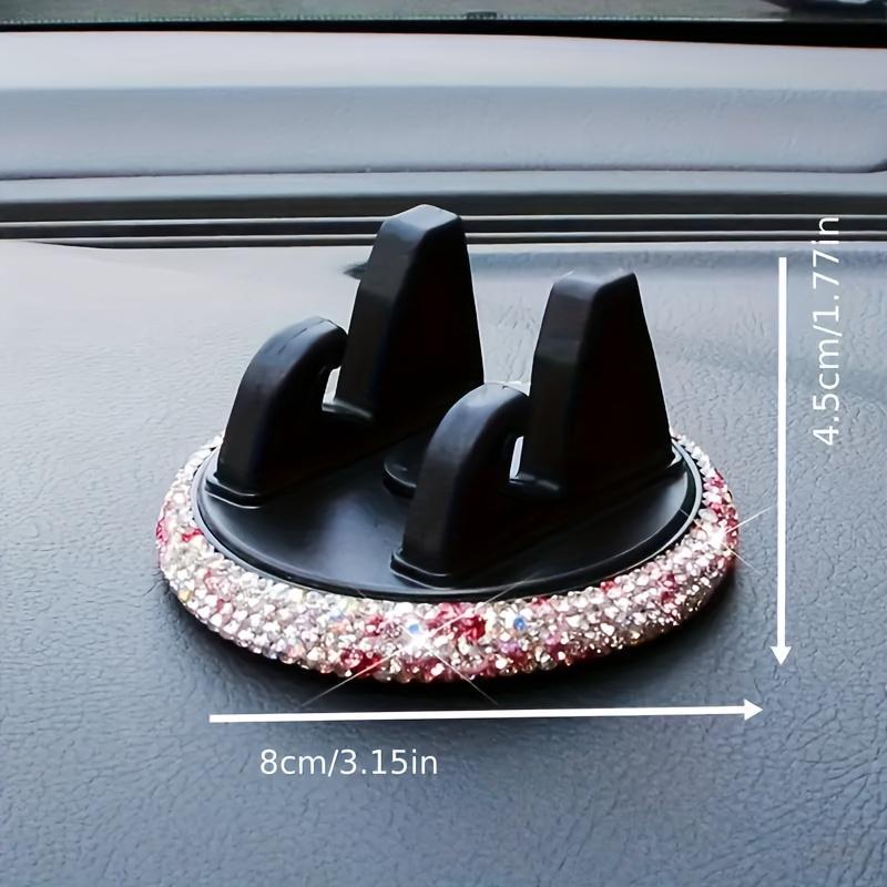 Rhinestone Decor Car Phone Holder, Car Dashboard Phone Holder, Universal Car Interior Accessories for Women & Girls