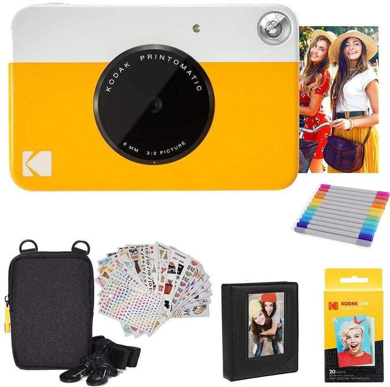 Kodak Printomatic Instant Camera Gift Bundle Flash Film