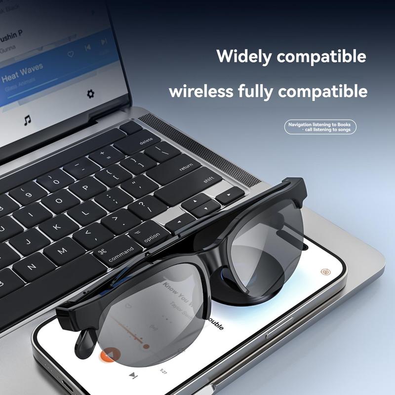 Wireless Smart Glasses Headphones, Smart Music Glasses, Smart Bluetooth-compatible Glasses with Phone Call Function, Sports Smart Glasses, Suitable for Ride, and Drive