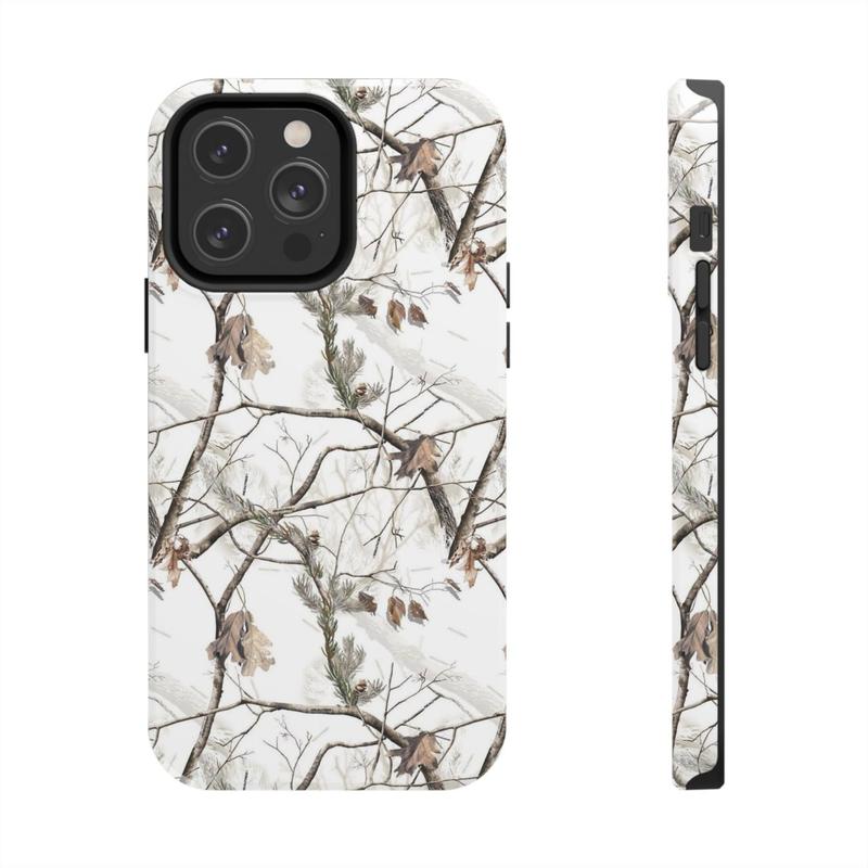 Real Tree White Camo iPhone Case, Camo iPhone Case, Outdoors Camo Phone Cover