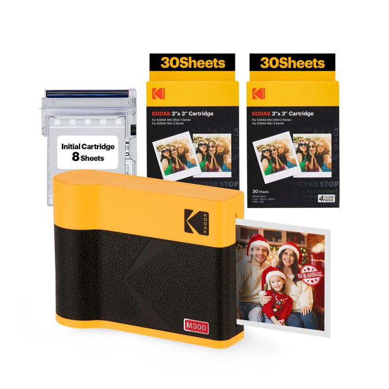 KODAK Mini 3 ERA 4PASS Portable Photo Printer (3x3) (Printer + 68 Sheets)