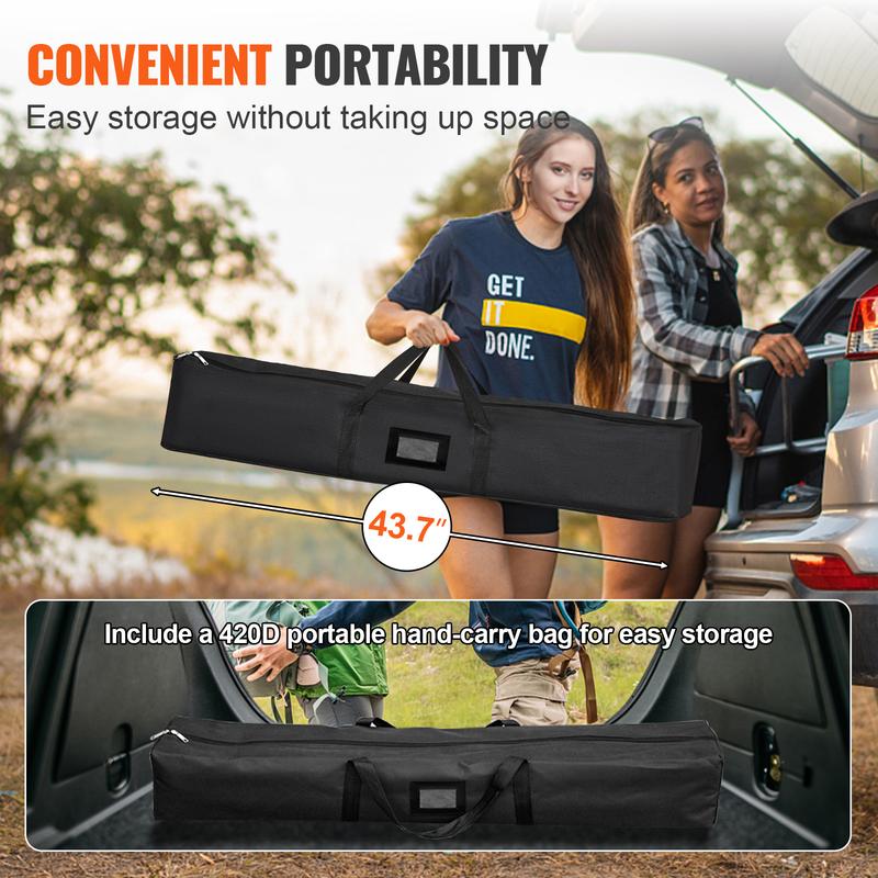 VEVOR Movie Screen with Stand 180inch Portable Projector Screen 16:9 4K HD Wide Angle Outdoor Projector Screen with Stand Easy Assembly with Storage Bag for Indoor and Outdoor Use