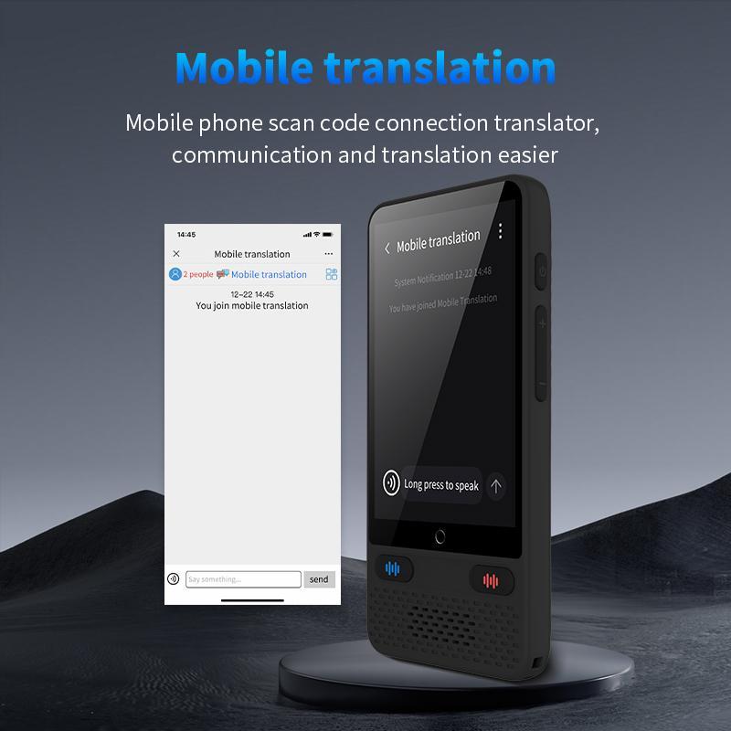 Portable Language Translator Device, 138 Languages Instant Two-way Voice Translator, AI Translator for Business & Travel