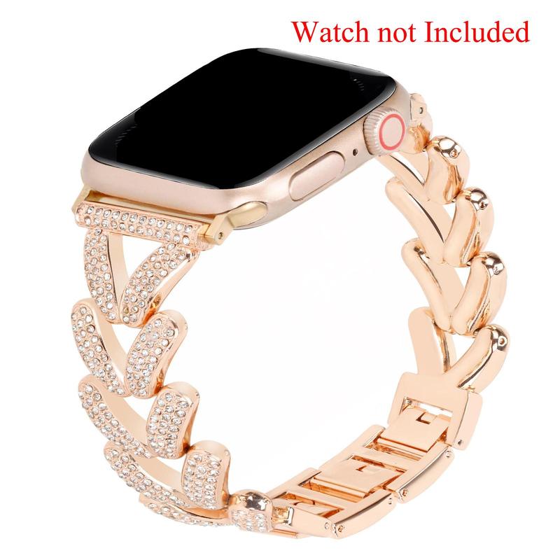 V-shaped Design Watch Band (Band Only), Fashionable Watch Band for Women, Wearable Accessories Compatible with iWatch Series 10 9 8 7 6 5 4 3 2 1 SE