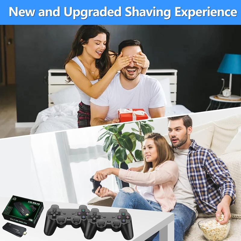 Retro Game Console Stick,20000+Video Games, 9 Emulator ConsolePlug and Play for TV, 4K HDOutput,2.4GHz Wireless Controllers Birthday Christmas