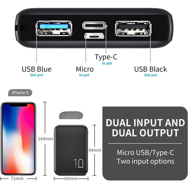 5v 2a Heated Vest  Pack, Power  10000mah for Heated Jacket,Dual USB LCD Display Portable Charger,External  for , Android etc.