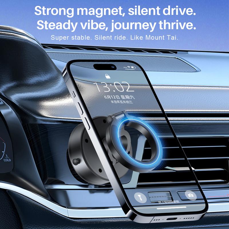 360° Rotatable Magnetic Car Phone Holder Mount, Electric Vacuum Adsorption, Magnetic Phone Stand, Smartphone Holder, Magnetic Suction for Car Windshield, Dashboard,Kitchen, Office, Universal Car Accessories