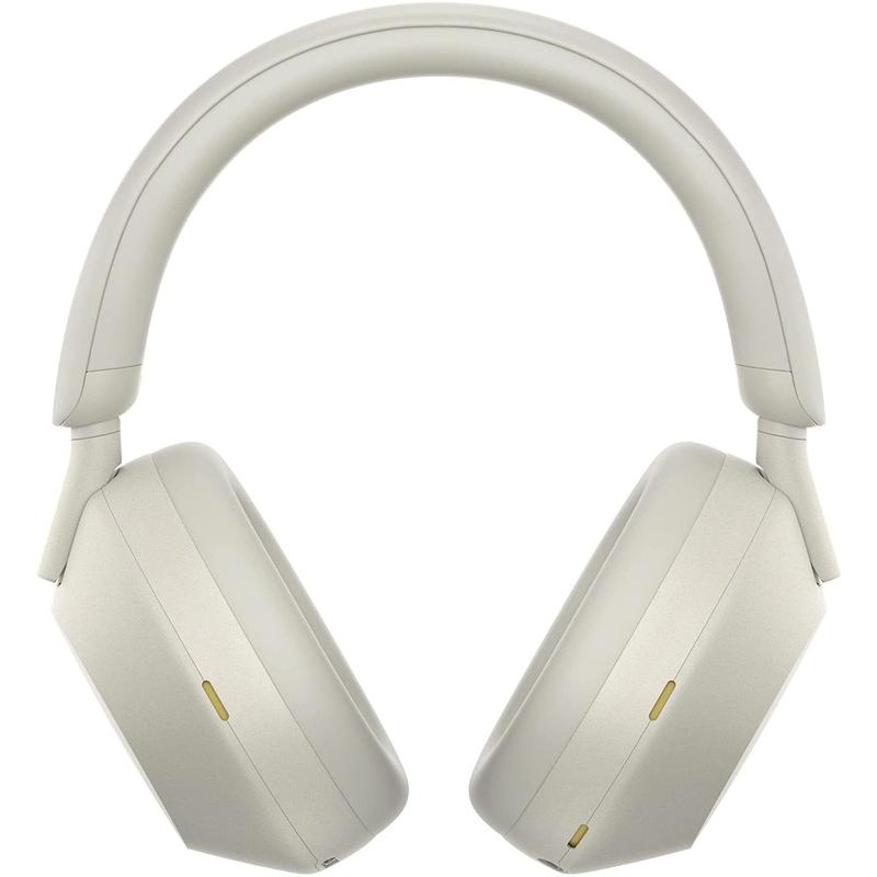 Sony WH-1000XM5 Wireless Industry Leading Noise Canceling Headphones, Silver Audio Earphones Bluetooth Charging