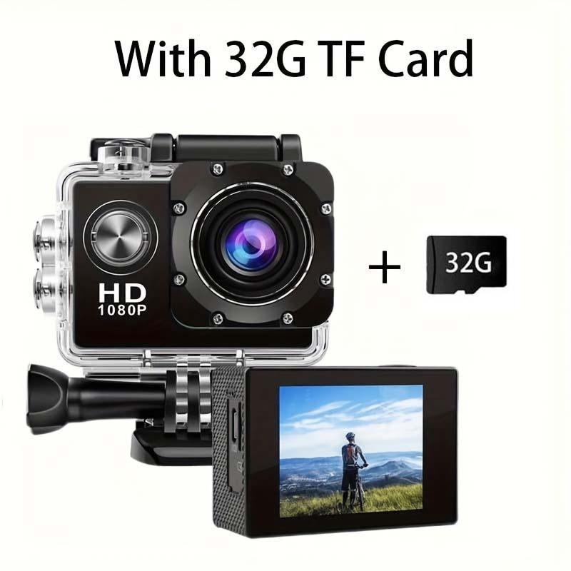 Ultra-HD Waterproof Action Camera, Multipurpose 140 Degree Wide Angle 30m Waterproof Action Camera, 1 Count Wifi Action Camera with 32G TF Card, Underwater Action Camera for Outdoor Sports