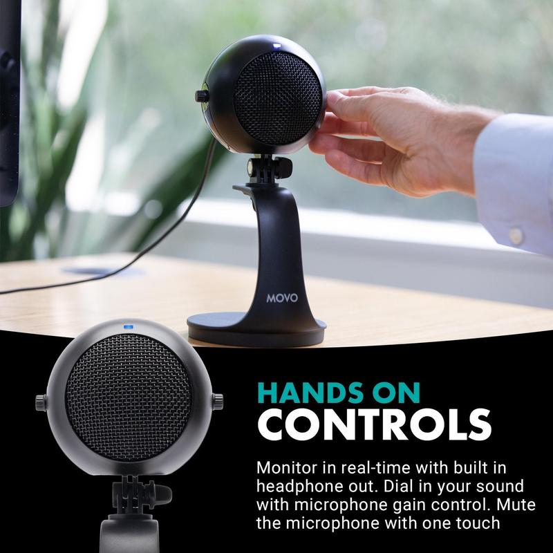 WebMic | USB Microphone with Desktop Stand | Movo