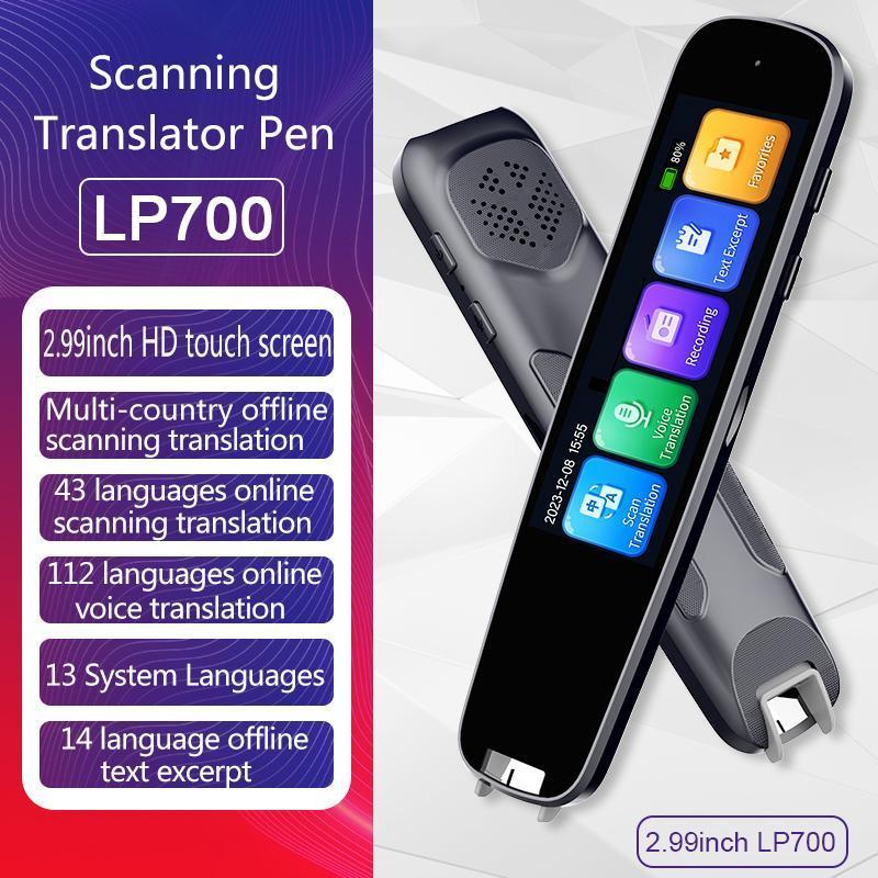 Christmas Gift Smart Translation Pen with HD – 134 Languages Two-Way Translation, 2.99-Inch Large Screen, Supports Online Scanning for 60 Languages, Ideal for Learning, Office, and Travel – Portable Digital Translator for Students and Professionals