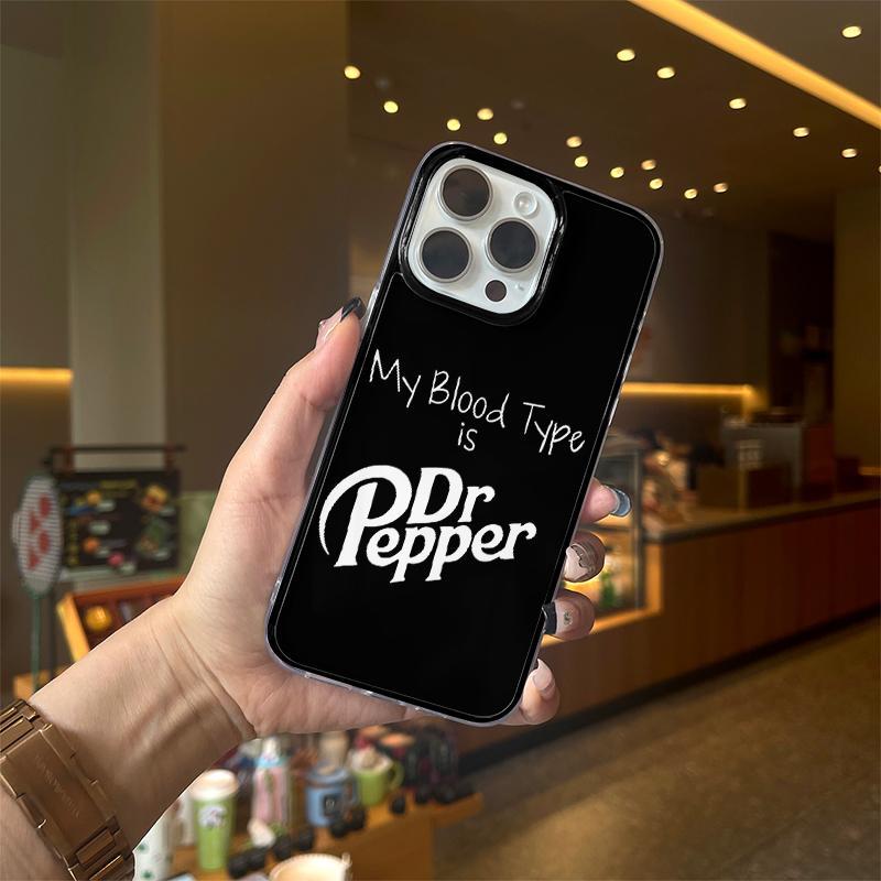 Dr Pepper Pattern Phone Case, All-inclusive Phone Protector Cover, Phone Accessories Compatible with iPhone 12 11 13 14 15 Pro Max