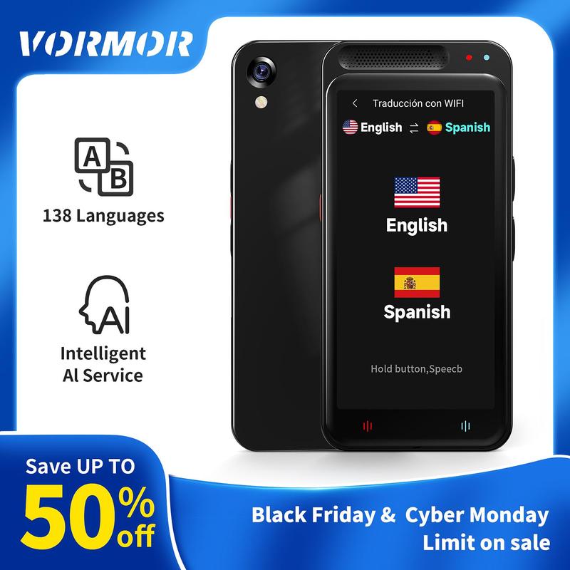 vormor Language Translator Device, Portable Translator Device with 138 Languages & 4.1