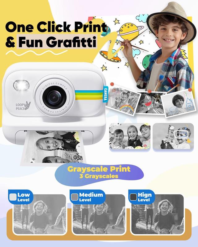 Instant Print, Inkless , Digital Video ,  Card Charging AdjustableDurable Sd Chargeable,Auto Focus Digital  for Summer. Compact Boys Memory fujifilmcamera 1080p  point & shoot   polaroid printer instax camera fujifilm fuji camera