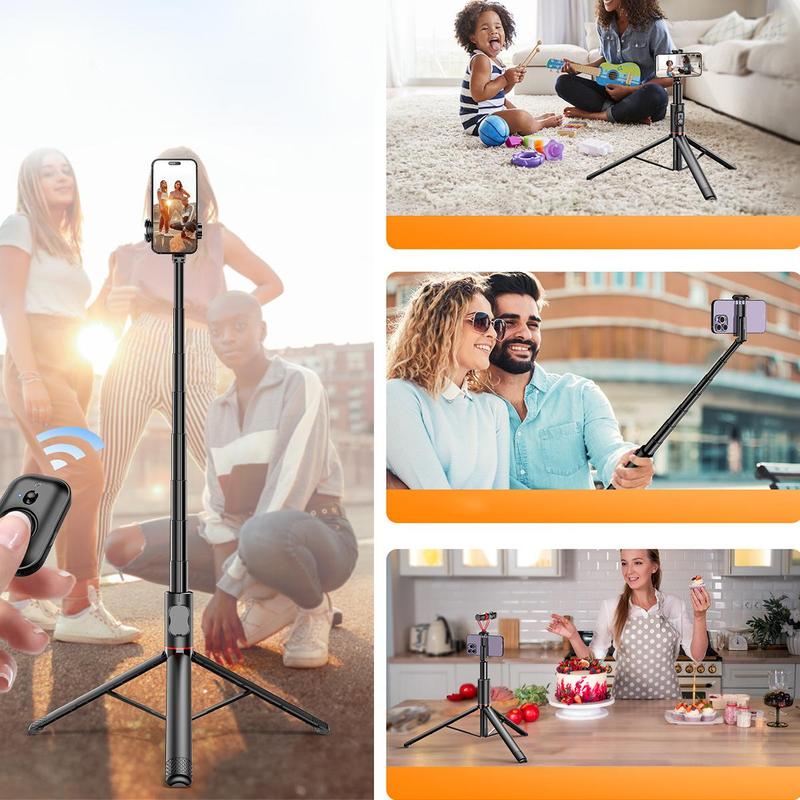 72 Inch Phone Tripod for iPhone Android Phones, Phone Selfie Stick with Remote Control, Content Creator Tools, Mobile Phone Tripod Stand for iPhone Samsung, Summer Essentials, Stocking Fillers Gift