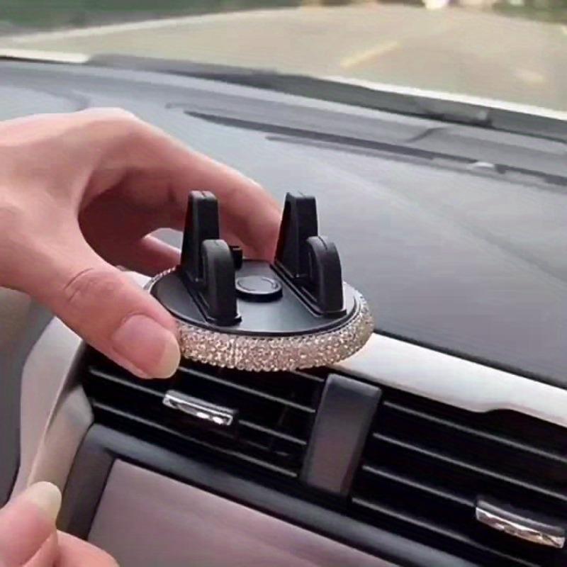 Rhinestone Decor Car Phone Holder, Car Dashboard Phone Holder, Universal Car Interior Accessories for Women & Girls