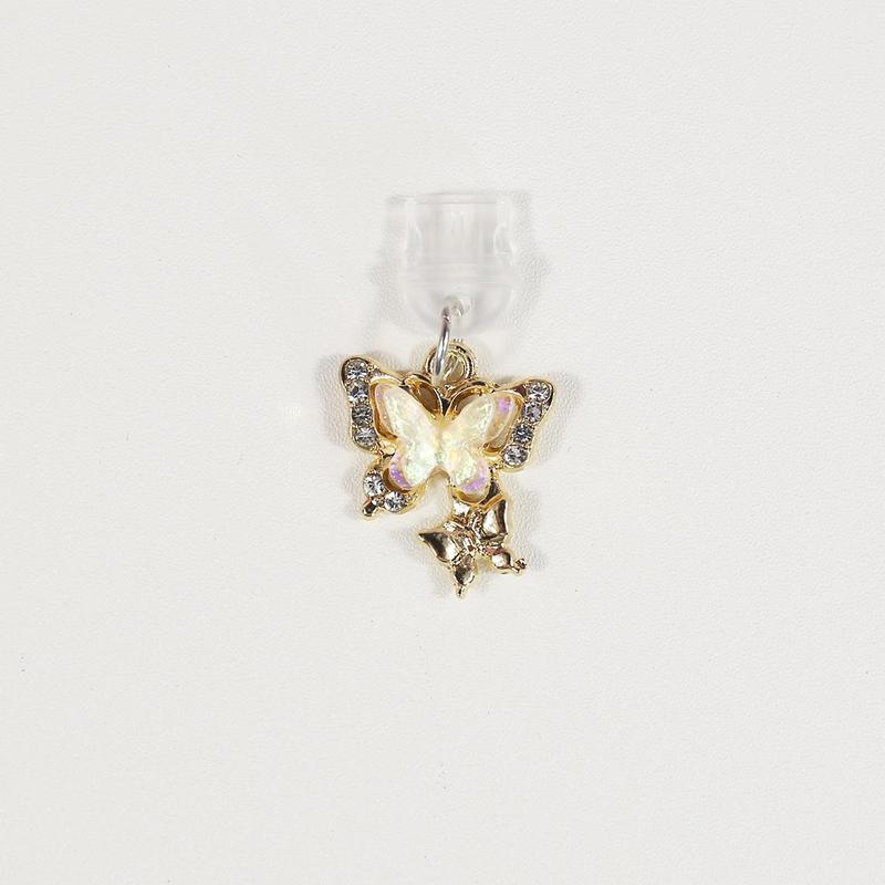 Cute Butterfly Design Phone Dust Plug, Phone Anti Dust Plug, Phone Decoration Accessories for iPhone & Samsung & Type-C, Mobile Phone Accessories