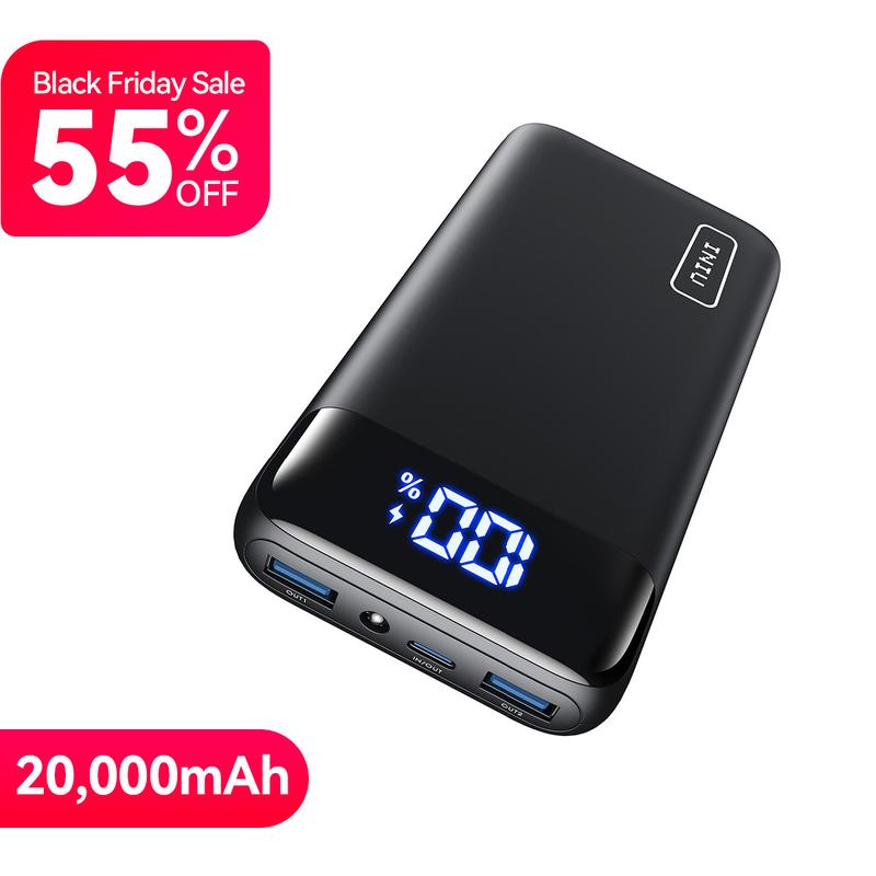 INIU 20000mAh Power Bank, 22.5W  Fast Charging Portable Charger USB C in & Out  PD 3.0+QC 4.0 LED Display Phone Battery Pack Compatible with iPhone 15 14 13 12 Pro Samsung S21 Google LG iPad Tablet, etc. Fast Charging USB Type-C Accessories