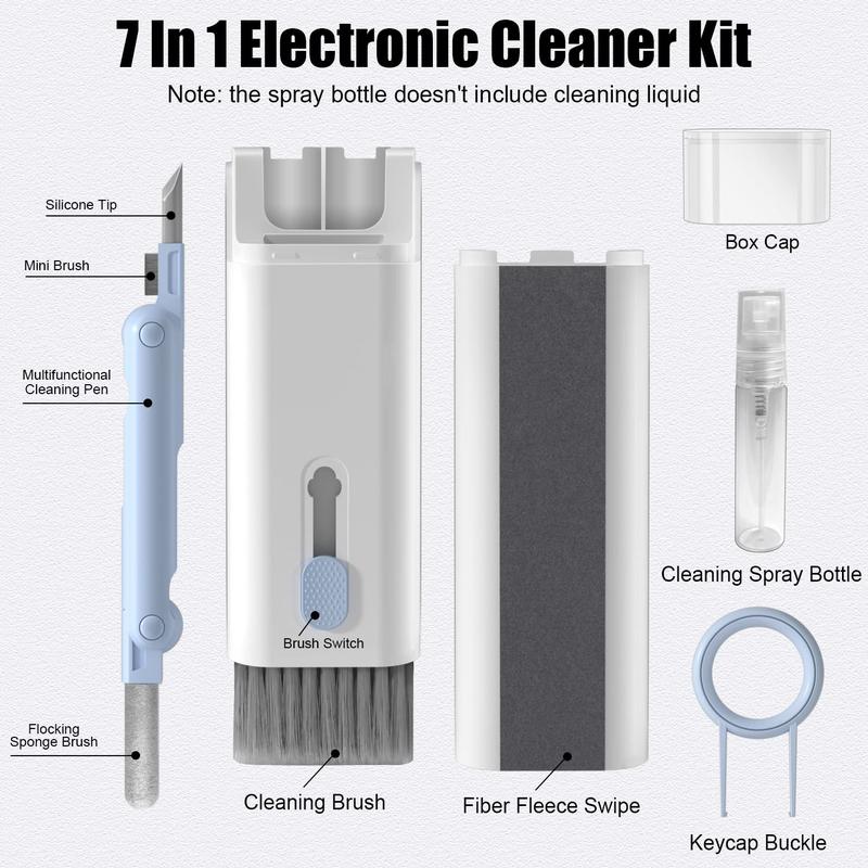 Keyboard Cleaning Kit,Laptop Cleaner, 7-in-1 Computer Screen Cleaning Brush Tool, Multi-Function PC Cleaner Kit suit for Phone,Earbuds, Camera Monitor multifunctional cleaning