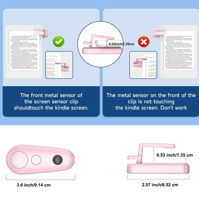 Remote Control Page Turner, Rechargeable E-book Reader Remote Control Trigger, Reading Novels Page Turner Clicker for iPad Tablets, Page Turning Tool